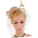 TOVINANNA 1pc Mesh Head Flower Woman Headwear Feather Hair Band Hair Supply Wedding Headwear Feather Hairpin Hair Accessory Women Headdress Female Party Headdress Bridal Headdress One Size Golden - Buy Online on GoSupps.com
