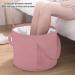 Foldable Foot Tub Polyester Double Layer Collapsible Camping Bucket with Storage Bag for Outdoor (Pink) - Buy Online on GoSupps.com