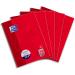 Oxford Quick-Plot A4 12 Colors Cardboard & College Block A4 Checked - 25 Pieces + 80 Sheets Red - 5-Pack Bundle for International Shipping - Buy Online on GoSupps.com