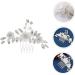 DOITOOL Wedding Hair Comb for Bridal Wedding Hair Accessories Floral Hair Comb Wedding Hair Side Comb Bridal Hair Comb Decorative Hair Comb Flowers Crystal French Bride White - Buy Online on GoSupps.com