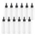 TIANZD 12 Pieces Empty 100 ml Clear PET Plastic Fine Mist Pump Spray Bottles with Black Top Portable Sprayer for Perfume Water Cosmetic Travel Containers Refillable 2x Funnel