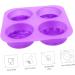 OUNONA Silcone Molds 7 Pcs Handmade Soap Mold Silicone Soap Cajas para Handmade Silicone Mould Silicone Tools Silicone Rose Mold Silicone 4- Hole Purple Silica Gel Chocolate Flower Model 3X16.6X16.6CMx7pcs - Buy Online on GoSupps.com