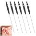 6PCS Hearing Aid Cleaning Wire Multifunctional Hearing Aid Cleaning Kits Nylon Hearing Aid Cleaner Essential for Sound Tubes and Comprehensive Black