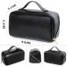 Katadem Large Opening Travel Makeup Bag - Portable PU Leather Cosmetic Organizer for Women Girls (Black) - Buy Online on GoSupps.com