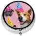 French Bulldog Mini Round Pill Box | 3 Compartment Travel Organizer | Portable Medicine Case for Home & Office - Buy Online on GoSupps.com