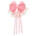 Beaupretty Large Bow Hair Clip Lace Bow Hair Clip Decorative Hair Clip Huge Bow Barrette Hair Bows for Women Pink