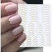 Star Silver Gold Lines Stripe Geometric Nail Art Decoration 3D Nail Sticker Transfer Stickers Shining Decals(1) Style1 - Buy Online on GoSupps.com
