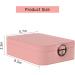 Portable Jewelry Organizer Box with Makeup Vanity Mirror - Rechargeable LED Mirror - Pink - Buy Online on GoSupps.com