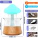 Rain Cloud Humidifier Waterfall Lamp with Remote Control - Wood Grain | Aroma Diffuser with 7 Color Changing Lights & Water Drop Sound for Home & Office - Buy Online on GoSupps.com