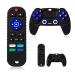 2-Pack Silicone Remote Control Game Pad Baby Teether Toys Teething Toys for Toddler Chew Toy for Baby 6-12 Months Sensory Press Toy (Black + Black) Black A+ Black B