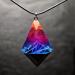 OralGos Crystal Resin Diamond Pendant Necklace - Magical Snow Mountain Design | Unique Green Jewelry for All Occasions - Buy Online on GoSupps.com