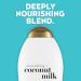 OGX Nourishing Coconut Milk Conditioner - 25.4 fl oz | Coconut Oil, Egg White Protein | Paraben & Sulfate-Free for Strong, Healthy Hair - Buy Online on GoSupps.com