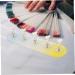 COOLHIYA 1 Set nail practice holder gradient rainbow nail stan training nail stands nail art organiser nail painting stand nail decor nail stands for nail art plastic Acrylic oval Yellow Blue 12.8x3.7cm - Buy Online on GoSupps.com