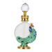 MERRYHAPY 1pc Peacock Essential Oil Bottle Home Perfume Bottle Liquid Bottle Perfume Dropper Bottle Women Perfume Bottle Empty Perfume Bottle Liquid Holder Glass Empty Holder 10.50X3.10X2.20CM Green