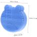 FRCOLOR Silicone Scrubbers 2 1 Makeup Brush Holder Silicone Facial Scrubber Brush Scrubber Cosmetic Brush Cleaning Mat Makeup Cleaner Mat Makeup Brush Drying Holder Silica Gel Bracket 11x10cm Blue - Buy Online on GoSupps.com