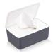 Wet bente box damp toilet paper box wet wipes box baby handkerchief donor napkin box with lid plastic storage box wet wipes Donations for at home and office white cover + gray box