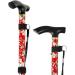 Adjustable Walking Cane Easy Folding Height Folding Extendable Walking Stick Lightweight Flexible Walking Aid Mobility Aid for Unisex Aluminum Chinese Style Red - Buy Online on GoSupps.com