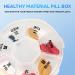 Portable Small Pill Box - 7 Compartment Daily Organizer for Travel | Secure Storage for Medicines Vitamins & Fish Oil (White - Buy Online on GoSupps.com