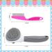 Self Cleaning Cat Brush for Shedding and Grooming with Hair Comb - Grey - Buy Online on GoSupps.com