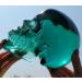 Realistic Healing LIFESIZED 6.9 Inch Green Obsidian Carved Crystal Skull - Buy Online on GoSupps.com