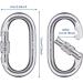 25kn/5600lbs Heavy Duty Screwgate Carabiner Clip for Climbing, Rigging, Ropes, Hammocks - O Shape (2 Pack) - Buy Online on GoSupps.com