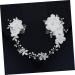 FRCOLOR Chiffon Flower Comb Flower Hair Accessories European and American Hair Combs Wedding Hair Comb Bridal Headdress Wedding Hair Accessories Handmade Hair Combs Bride The Flowers Veil - Buy Online on GoSupps.com