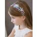 IYOU Mermaid Wedding Hair Vines Silver Pearl Headband Beads Princess Bridal Headpiece Hair Accessories for Flower Girls - Buy Online on GoSupps.com