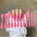 dijiusidy 1 Set French Tip Press on Nails Matte Adhesive Tabs Full Cover Ballerina Solid Colors Art Decals Salon for Women Girls Type 10 - Buy Online on GoSupps.com