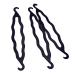 6 Pack Black Plastic Dutt Maker - Double Hook Hairstyling Tools for Twisted Braids Ponytails & More - Buy Online on GoSupps.com