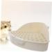 HANABASS Box Rabbit Toilet Hamster Bathroom Medium Potty for Rabbits Hamsters Bunny Litter Cage Plastic White 25X19X10CM White - Buy Online on GoSupps.com