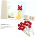 DECHOUS 144pcs DIY foam red fruit artificial fruit berry picks berry twig stem Pip Berry Stems artificial berry stems red berries red decor DIY photo props Christmas fake decoration Red 2x2x2cm - Buy Online on GoSupps.com