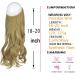 OMGRET Ash Blonde Ombre Halo Hair Extension - Wavy Curly Synthetic 18 Inch - Invisible Wire - Heat Friendly - No Clip - 4.2 Oz - Women's Hair Piece - Buy Online on GoSupps.com