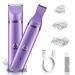 YBLNTEK Women's Bikini Trimmer, 2-in-1 Electric Razors for Women, IPX7 Waterproof Women Pubic Hair Trimmer for Bikini Area, Arms, Legs, Underarms, Electric Lady Clipper Hair Removal Razor, Wet/Dry