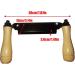 Rianpesn 8-Inch Stainless Steel Zehmesser - Curved & Straight Portable Train Knife with Wood Handle | Ideal for Shaving & Hand Tools - Buy Online on GoSupps.com