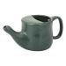 HealthGoodsIn Ceramic Neti Pot Spill Proof with 5 Sachet Neti Salt - Dark Gray Color Holds 250 ML (8.4 FL Oz)