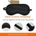 Lulusilk Luxury 100% Pure Mulberry Silk Eye Mask | Breathable Black Sleeping Mask for Travel | Comfortable Sleep Glasses - Buy Online on GoSupps.com