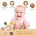 Soodyoow Bei ring Baby | Silicone & Wooden Biting Toy for Teething | Safe for Babies 3 Months+ - Buy Online on GoSupps.com