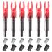 6PCS G Lighted Archery Nocks for Arrows with .165 Inside Diameter, Including Adapter Sleeves (bushings) Universal Fit X(.204), S(.244) Red