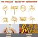 10-Pack Gold Acrylic Happy Birthday Cake Toppers - 4x6 inch - Birthday Cake Supplies - Buy Online on GoSupps.com