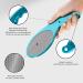 Premium Glass Foot File | Callus Remover with Etching Technology | Portable Foot Scraper for Cracked Heels | Shining Blue - Ideal for Wet & Dry Feet - Buy Online on GoSupps.com