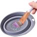 HMLTD Silicone Makeup Brush Cleaning Mat | Silicone Mat for Makeup Brush Washing - Portable Makeup Brush Cleaner Washing Tools for Brushes and Makeup Eggs Grey - Buy Online on GoSupps.com