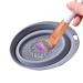 Retorno Cosmetic Scrubber Pad Brush Scrubber Pad for Makeup Cosmetic Silicone Cleaning Bowl Makeup Brush Cleaner Washing Tools for Makeup Eggs Grey