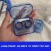 Buy Portable Contact Lens Case - Pack of 2 Blue Scrub with Mirror Leak-Proof Travel Essentials with Tweezers & Solution Bottle - Buy Online on GoSupps.com