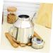 Zerodeko Sauce Pot Oil Bottles for Cooking Stainless Steel Oil Stainless Steel Pitcher with Lid Practical Seasoning Bottle Salad Oil Dispenser Kitchen Supplies Metal Household 14.5X12X8.5CM Silver - Buy Online on GoSupps.com