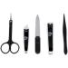 RBX Men's Travel Size Nail Clippers & Grooming Kit - 5 Pc Manicure Pedicure Set with Scissors, Tweezers & Leather Case - Buy Online on GoSupps.com