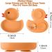 Qshare Baby Suction Plate with Spoon and Fork - Non Slip Silicone Plate for Self Feeding Training - Divided Weaning Plates for Baby Toddler (Yellow) - Buy Online on GoSupps.com