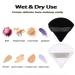 2 Pcs Black Cotton Triangle Powder Puff Set for Makeup - Velour Cosmetic Foundation Beauty Tools - Buy Online on GoSupps.com