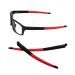 Replacement Temples Arms Legs Satin Black For Oakley Crosslink Pitch Glasses - Red
