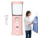 Nano Mist Sprayer Handheld Cordless Face Steamer 30ml Visual Water Tank Cordless Mist Sprayer Handy Nano Mist Sprayer with Colorful Light for Face Hydrating Pink