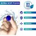 NECTUR 7 Pair Reusable Silicone Ear Plugs for Sleeping and Noise Cancelling - 22 DB NRR, Waterproof & Moldable - Ideal for Work, Concerts, Swimming, Mowing - Blue (0.6) - Buy Online on GoSupps.com